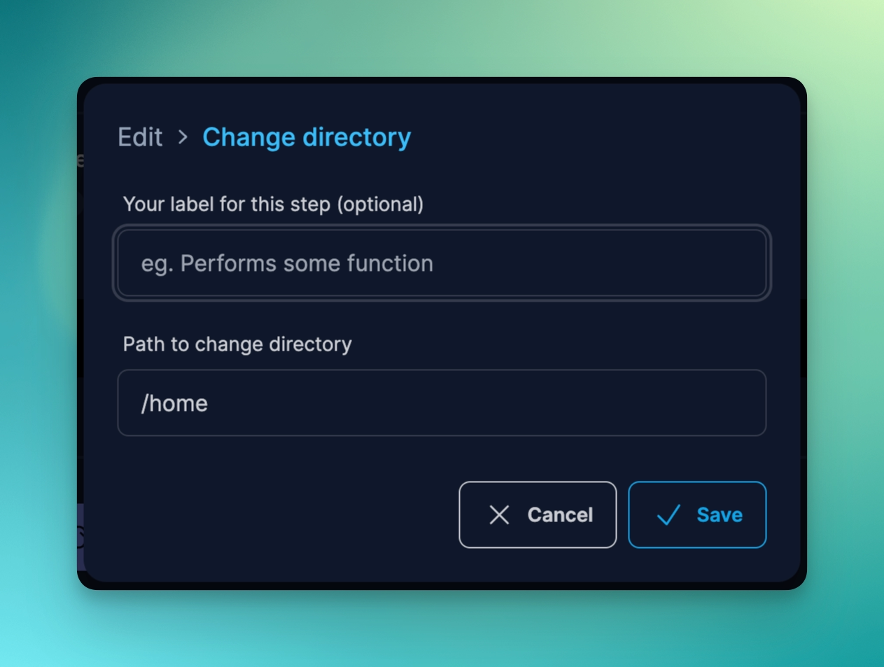 Change directory directive settings